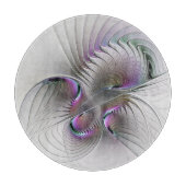 Moderne Abstracte Shy Fantasy Figuur Fractal Art Snijplank (Voorkant)