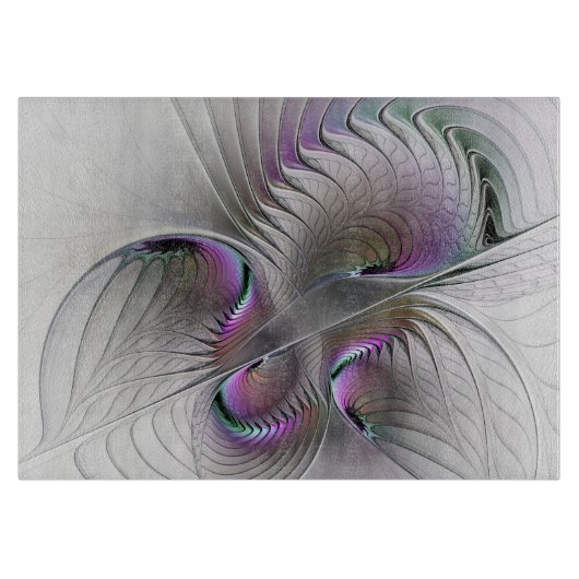 Moderne Abstracte Shy Fantasy Figuur Fractal Art Snijplank (Voorkant)