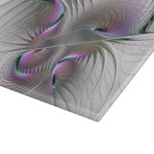 Moderne Abstracte Shy Fantasy Figuur Fractal Art Snijplank (Hoek)