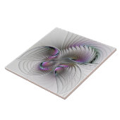 Moderne Abstracte Shy Fantasy Figuur Fractal Art Tegeltje (Zijkant)