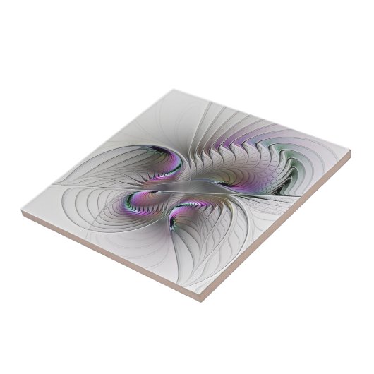 Moderne Abstracte Shy Fantasy Figuur Fractal Art Tegeltje (Zijkant)