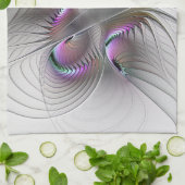 Moderne Abstracte Shy Fantasy Figuur Fractal Art Theedoek (Gevouwen)