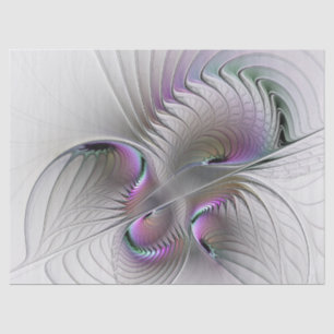 Moderne Abstracte Shy Fantasy Figuur Fractal Art Tissuepapier
