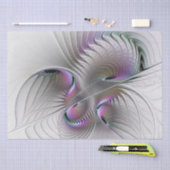 Moderne Abstracte Shy Fantasy Figuur Fractal Art Tissuepapier (Craft)