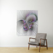Moderne Abstracte Shy Fantasy Figuur Fractal Art Wandkleed (In situ)