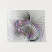 Moderne Abstracte Shy Fantasy Figuur Fractal Art Wandkleed (Voorkant (horizontaal))