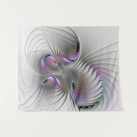 Moderne Abstracte Shy Fantasy Figuur Fractal Art Wandkleed (Voorkant (horizontaal))