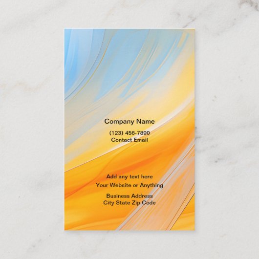 Moderne Abstracte sieraden display Kaarten Visitekaartje (Achterkant)