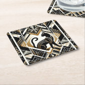 Moderne Abstracte Sierlijke Katten Papieren Onderz Kartonnen Onderzetters (Schuin)