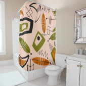 Moderne Abstracte Sinaasappels en olijven uit de m Douchegordijn (In situ)