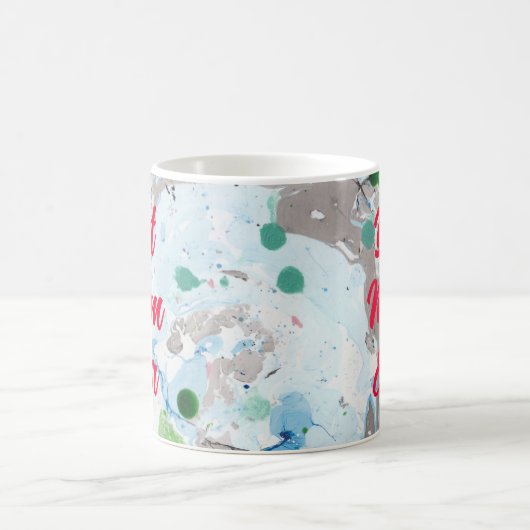 Moderne Abstracte Sjabloon Beste mama ooit Typogra Koffiemok (Center)