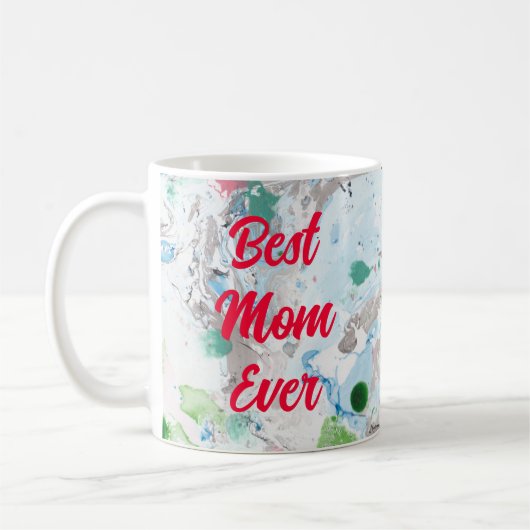 Moderne Abstracte Sjabloon Beste mama ooit Typogra Koffiemok (Links)