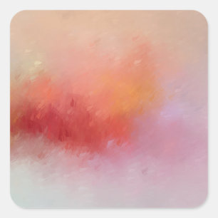 Moderne Abstracte Sjabloon Blank blauw roze rood Vierkante Sticker