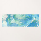 Moderne Abstracte Sjabloon Blauw groen wit Yogamat (Voorkant (horizontaal))