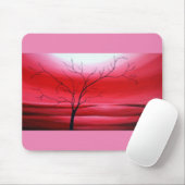 Moderne Abstracte Sjabloon rond de rode hemel Muismat (Met muis)