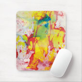 Moderne Abstracte Sjabloon Rood Geel Blauw Groen Muismat (Met muis)