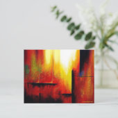 Moderne Abstracte Sjabloon voor acrylverf Briefkaart (Staand voorkant)