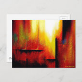 Moderne Abstracte Sjabloon voor acrylverf Briefkaart (Voorkant / Achterkant)