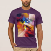 Moderne Abstracte Sjabloon voor kunstschilders T-shirt (Voorkant)