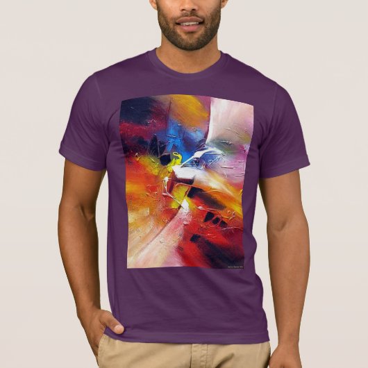 Moderne Abstracte Sjabloon voor kunstschilders T-shirt (Voorkant)