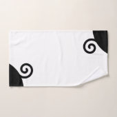 Moderne Abstracte spiraal in zwart en wit Bad Handdoek (Handdoek)