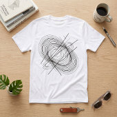 Moderne Abstracte Spiraal Lijn Kunst Tri-Blend Shirt