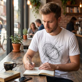 Moderne Abstracte Spiraal Lijn Kunst Tri-Blend Shirt