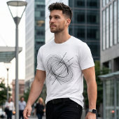 Moderne Abstracte Spiraal Lijn Kunst Tri-Blend Shirt