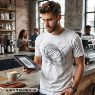 Moderne Abstracte Spiraal Lijn Kunst Tri-Blend Shirt