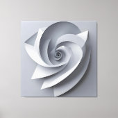 Moderne Abstracte Spiraal – Minimalistische 3D AI- Canvas Afdruk (Voorkant)