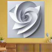 Moderne Abstracte Spiraal – Minimalistische 3D AI- Canvas Afdruk (Insitu (Woonkamer))