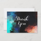 Moderne Abstracte Spletters van Verf Dank u Bedankkaart (Voorkant)