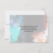 Moderne Abstracte Spletters van Verf Dank u Bedankkaart (Achterkant)