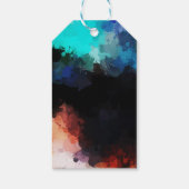 Moderne Abstracte Spletters van Verf Dank u Cadeaulabel (Achterkant)