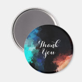 Moderne Abstracte Spletters van Verf Dank u Magneet (Voorkant / Achterkant)