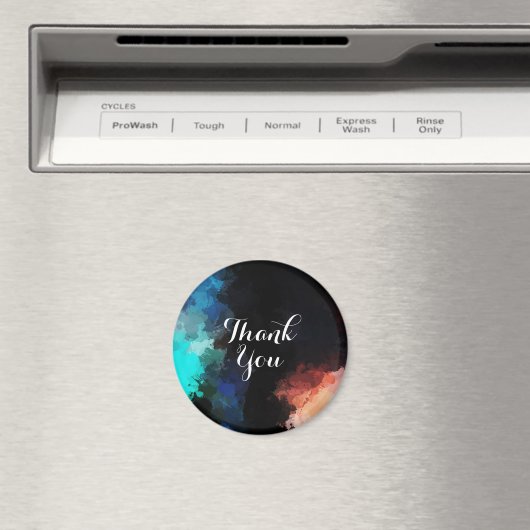 Moderne Abstracte Spletters van Verf Dank u Magneet (Insitu (Vaatwasser))