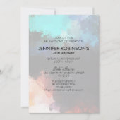 Moderne Abstracte Spletters van verf Kaart (Voorkant)