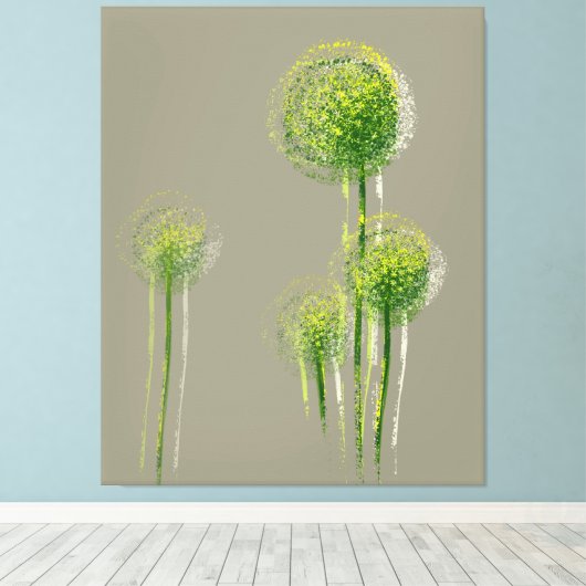 Moderne Abstracte springstbomen Canvas Afdruk (Insitu (Houten vloer))