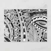 Moderne abstracte stad met zwarte en witte inkt briefkaart (Voorkant)