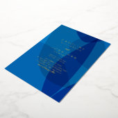 Moderne Abstracte standaard blauwe kleurenweddensc Folie Uitnodiging (Gedraaid)