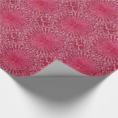 Moderne Abstracte Starburst, Bourgogne en Roze Cadeaupapier (Hoek)