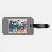 Moderne Abstracte stedelijke achtergrond levendig  Bagagelabel (Achterkant horizontaal)