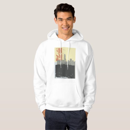 Moderne Abstracte stedelijke achtergrond levendig  Hoodie (Voorkant volledig)