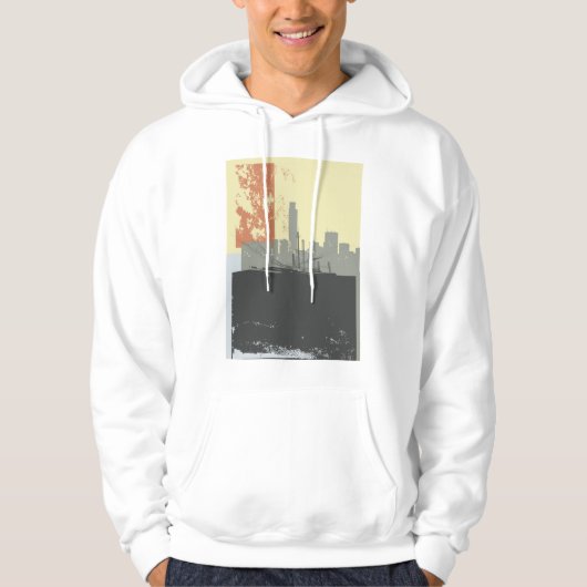 Moderne Abstracte stedelijke achtergrond levendig Hoodie (Voorkant)