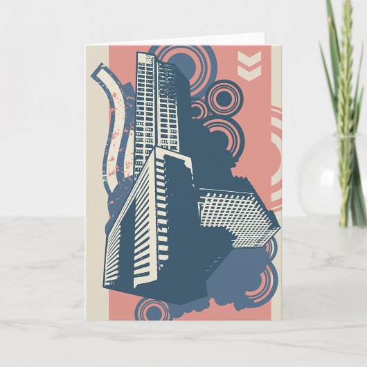 Moderne Abstracte stedelijke achtergrond levendig  Kaart