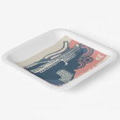 Moderne Abstracte stedelijke achtergrond levendig  Papieren Bordje (Gebogen)