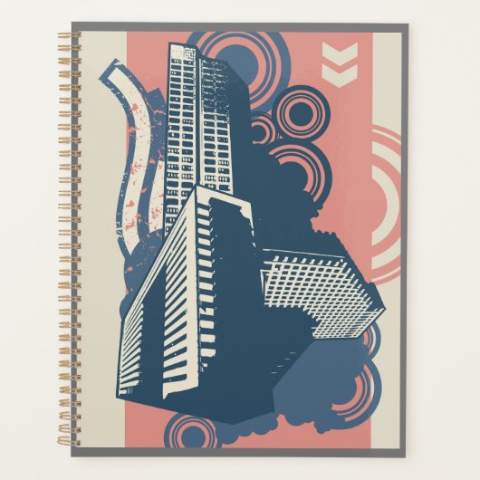 Moderne Abstracte stedelijke achtergrond levendig Planner (Voorkant)