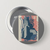 Moderne Abstracte stedelijke achtergrond levendig  Ronde Button 7,6 Cm (Voorkant /achterkant)