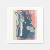 Moderne Abstracte stedelijke achtergrond levendig Servet (Voorkant)