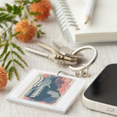 Moderne Abstracte stedelijke achtergrond levendig  Sleutelhanger